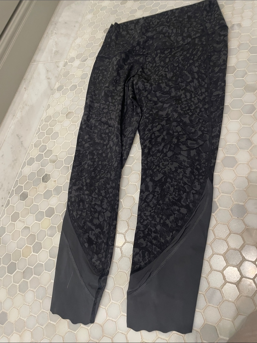 lululemon athletica Black Patterned High-Rise Leggings